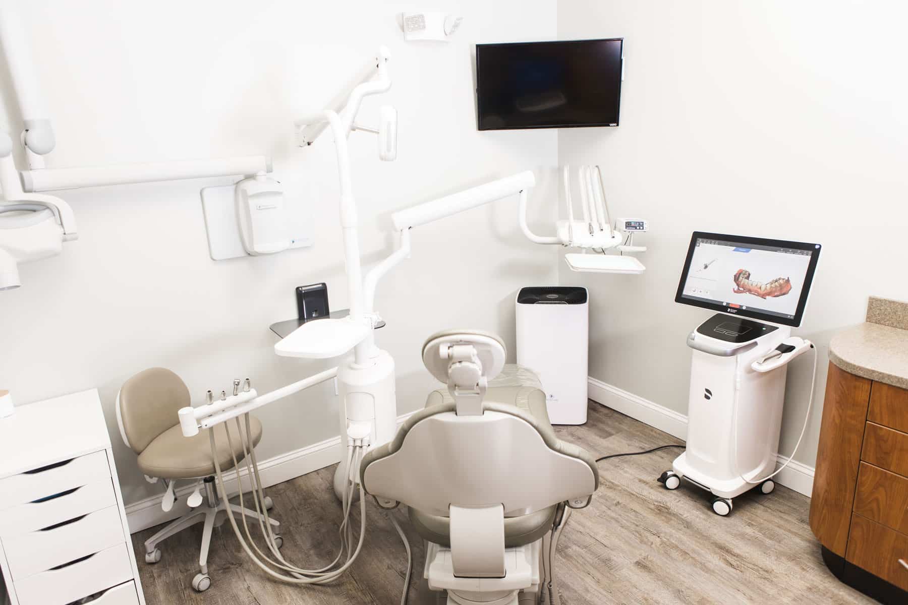 view of exam room elite dental care