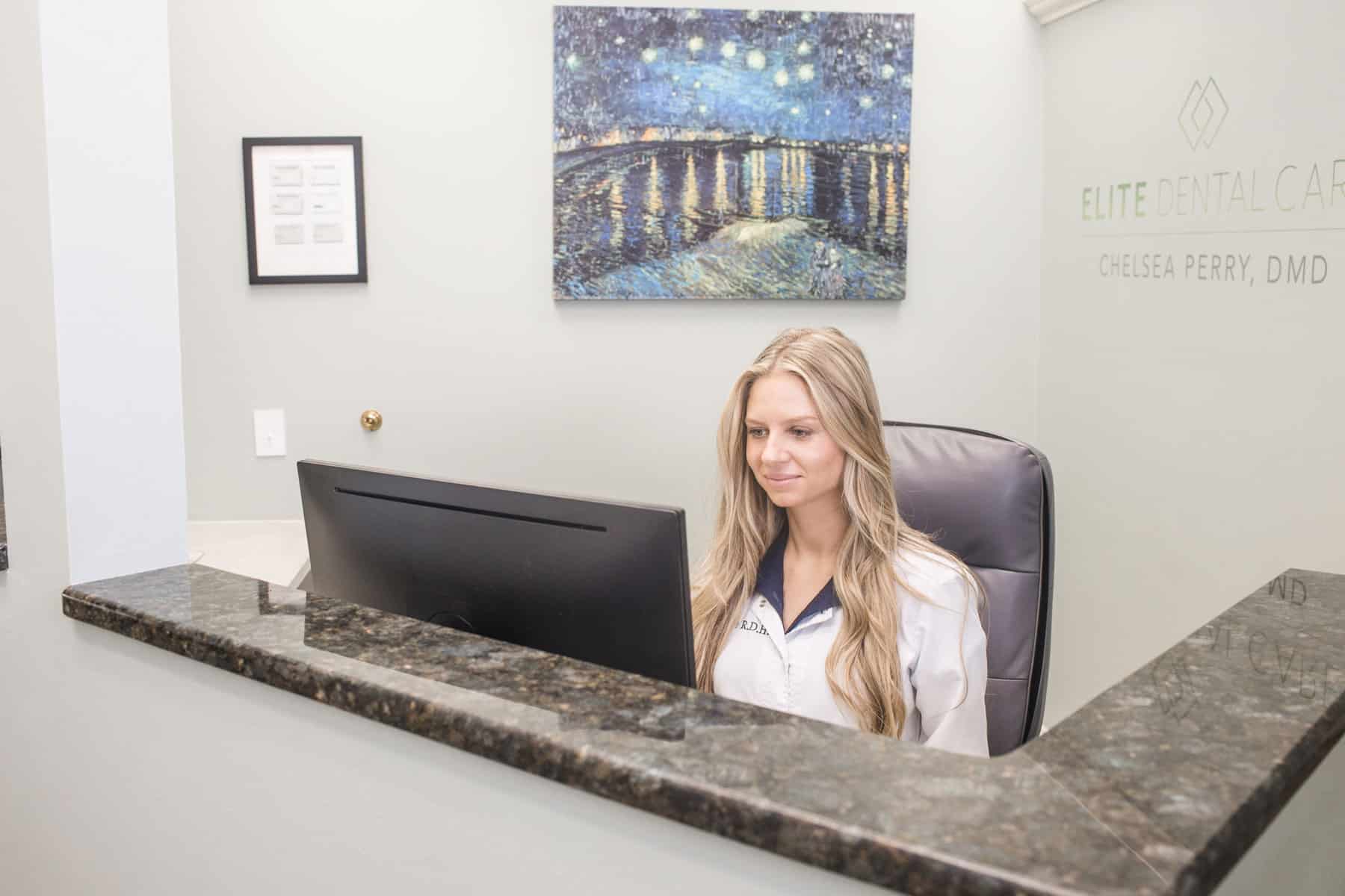 front desk reception elite dental care